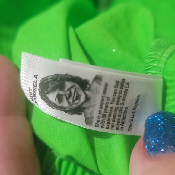 los angeles apparel neon lime green cerise nylon summer track running shorts L - Picture 6 of 8